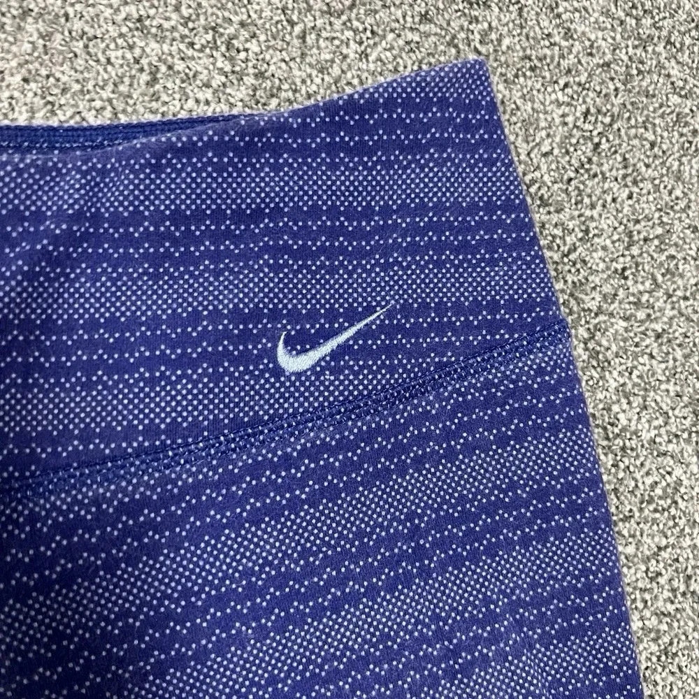 Nike Dri Fit Leggings Womens Medium Purple Pattern Athletic Workout Pants